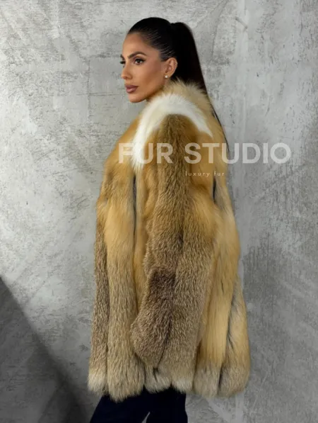 Шуба из меха лисы Gold - фото 4
