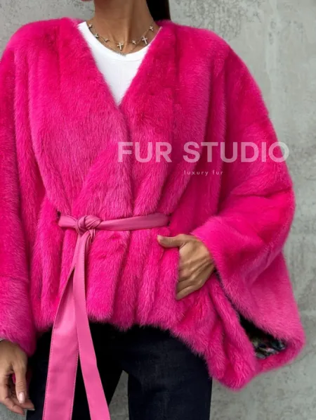 Короткая шуба из меха норки - фото 1