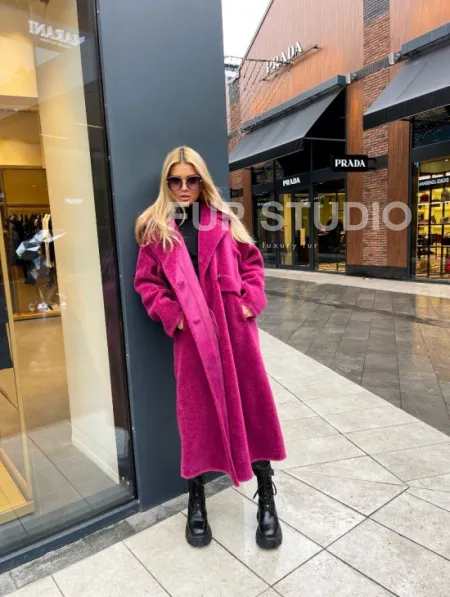 Современная шуба из натуральной шерсти - фото 2