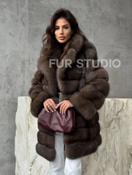 Женская шуба из соболя - фото 7