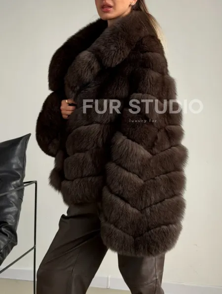 Шуба под соболь - рукава косички - фото 4
