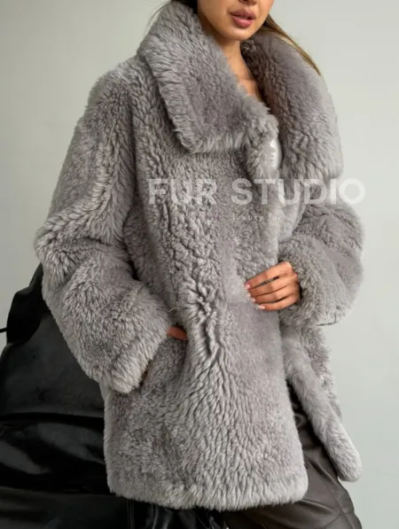 Полушубок из овчины - фото 4