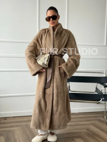 Норковое меховое пальто для женщин - фото 13