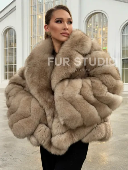 Шуба из песца под куницу - фото 7