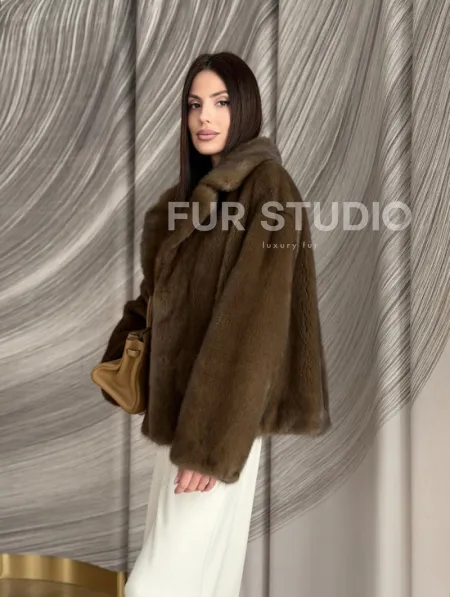 Жакет норковый под соболь - фото 11