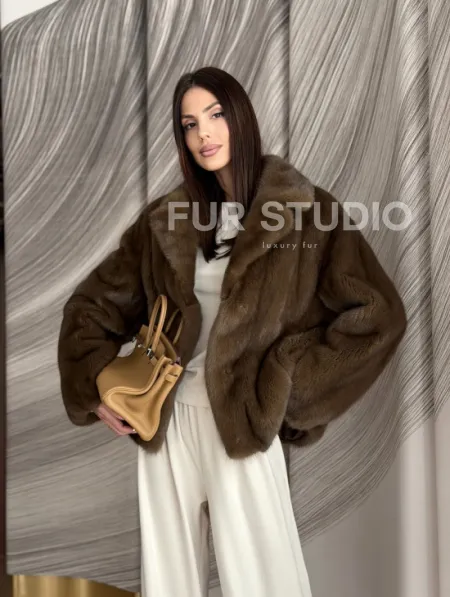 Жакет норковый под соболь - фото 13