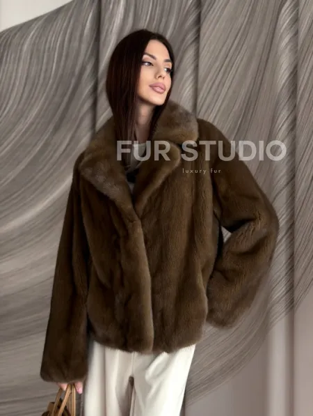 Жакет норковый под соболь - фото 7