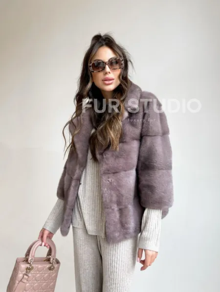 Шуба из меха норки автоледи - фото 0