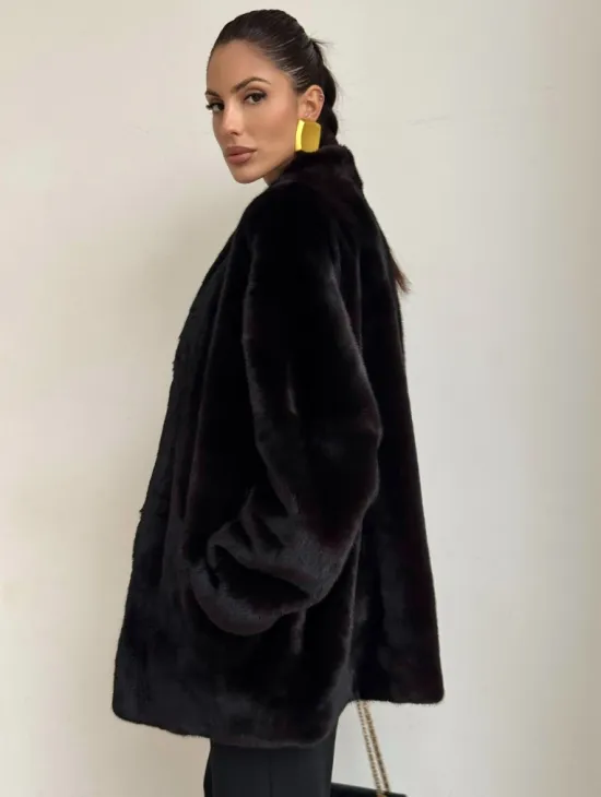 Стильный женский норковый жакет (шуба) Brown Velvet - фото 5