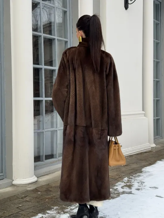 Норковая шуба из скандинавской аукционной норки PREMIUM COLLECTION - фото 10