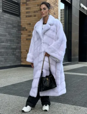 Светлая норковая шуба 