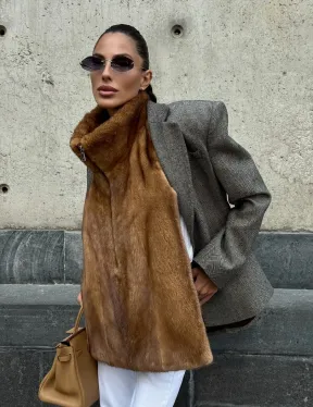 Меховая манишка из норки - фото 8