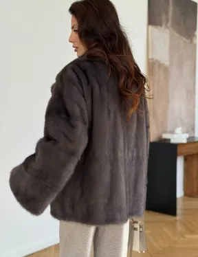 Норковая шуба сапфир - фото 4