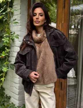 Манишка меховая из норки - фото 5