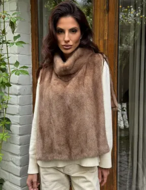 Манишка меховая из норки - фото 0