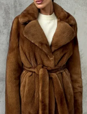 Шуба золотая - норковая - фото 3