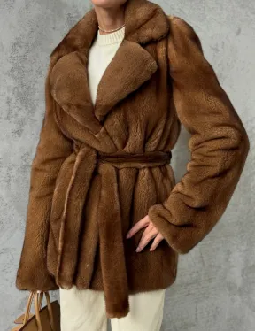 Шуба золотая - норковая - фото 4