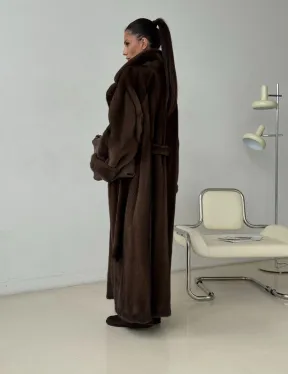 Длинная норковая шуба - фото 11