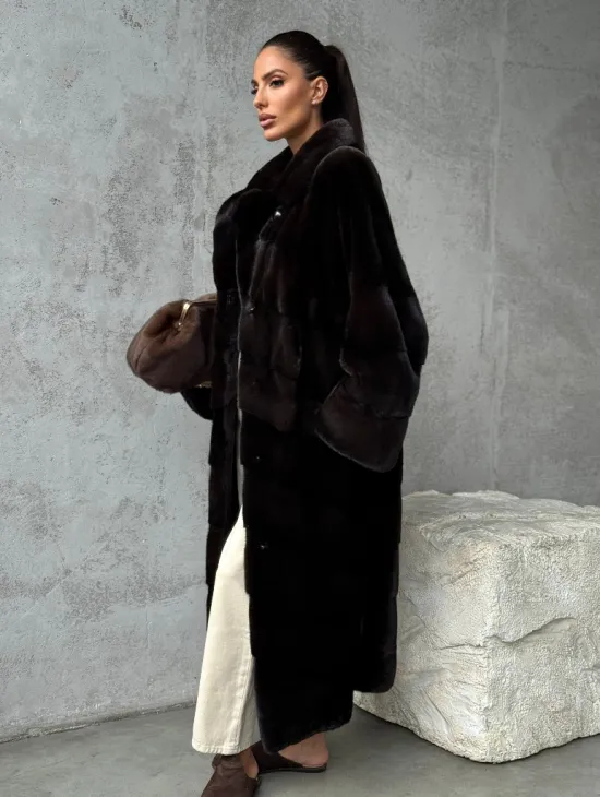 Натуральная норковая шуба - фото 14