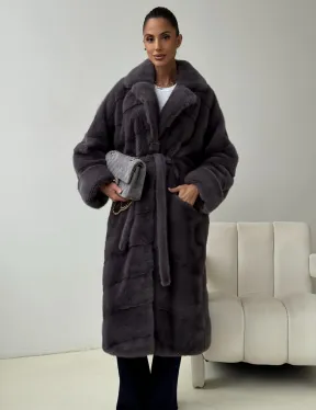 Норковая шуба - графит - фото 9