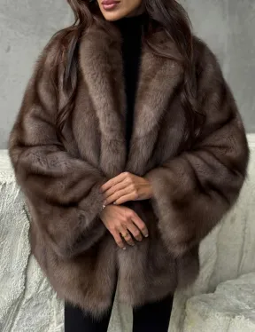 Шуба из меха куницы PREMIUM - фото 1