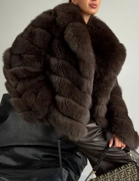 Шуба под соболь - рукава косички - фото 2