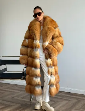Шуба из меха огненной лисы - фото 10