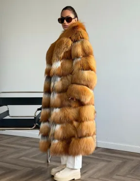 Шуба из меха огненной лисы - фото 5