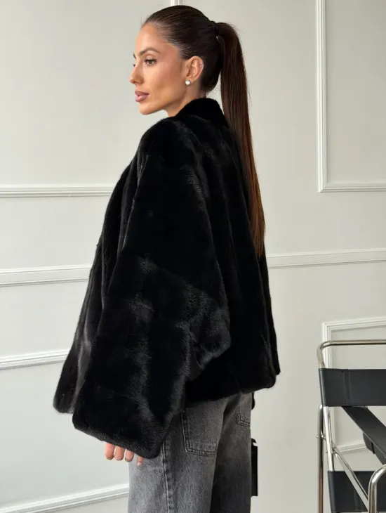 Полушубок норковый SAGA FURS - style oversize - фото 3