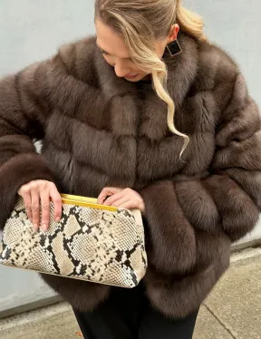 Меховой жакет из куницы - фото 7