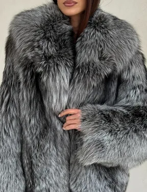 Полушубок из чернобурой лисы - фото 2