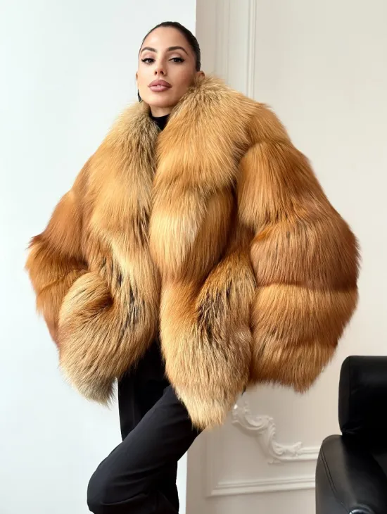Шуба из лисы огневки - фото 2