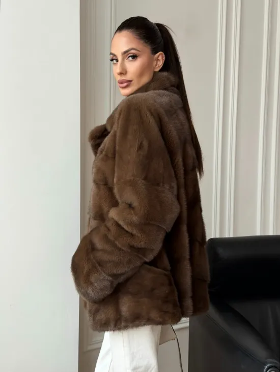 Норковый полушубок - фото 8