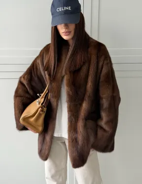 Норковая шуба под куницу (лесная норка) - фото 4