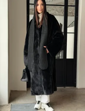 Шуба норка Blackglama V-образный ворот - фото 8