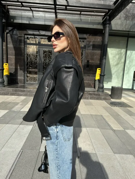 Косуха женская из натуральной кожи - фото 8