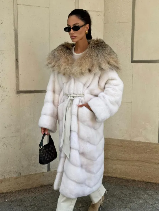 Норка кимоно с капюшоном рысь - фото 0