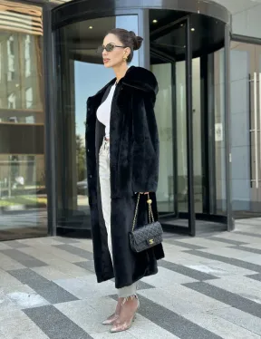 Шуба норка BLACKGLAMA с капюшоном - фото 13